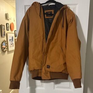 Walls Men's Hooded Puffer Jacket in Brown
